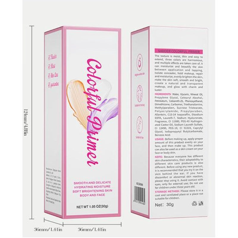 Base multifonctionnelle 3-en-1 pour le visage, à appliquer avant le maquillage